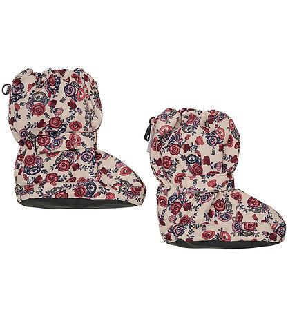 Minymo Overtr?kssko - Smoke Gray m. Blomster