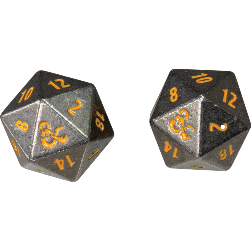 Set de 2 D20 D&D 5 Metal