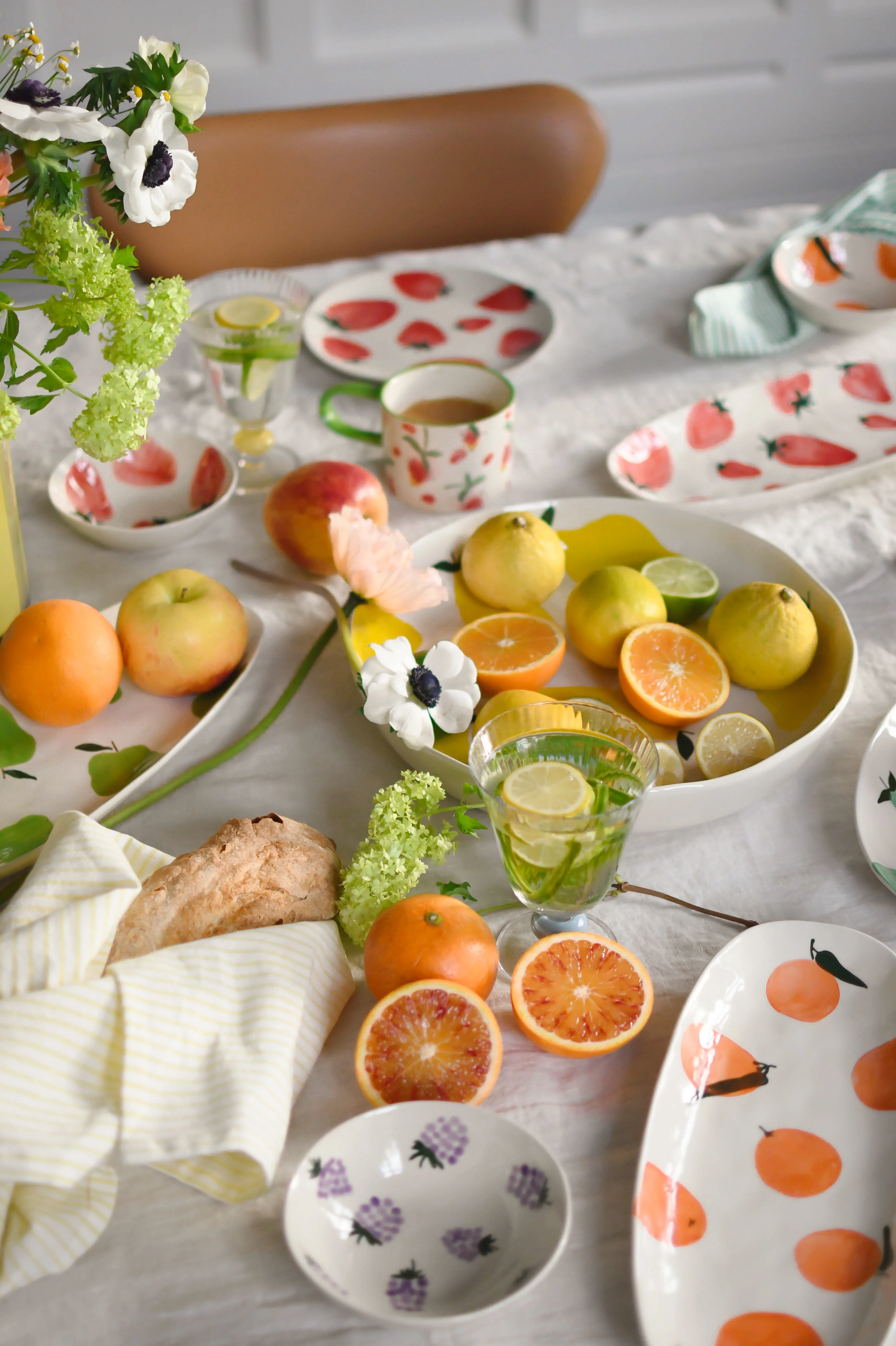 Bahne Interior  Fruit brombær skål, hvid/lilla - Ø13 cm