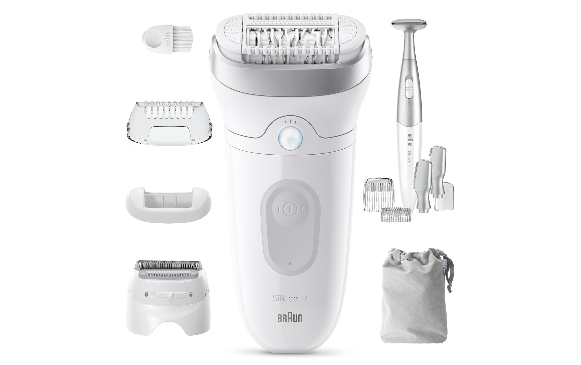 Braun Epilierer »Silk-épil 7 SE7-241« Wet & Dry, inklusive Rasieraufsatz, Trimmeraufsatz und Bikini-Trimmer