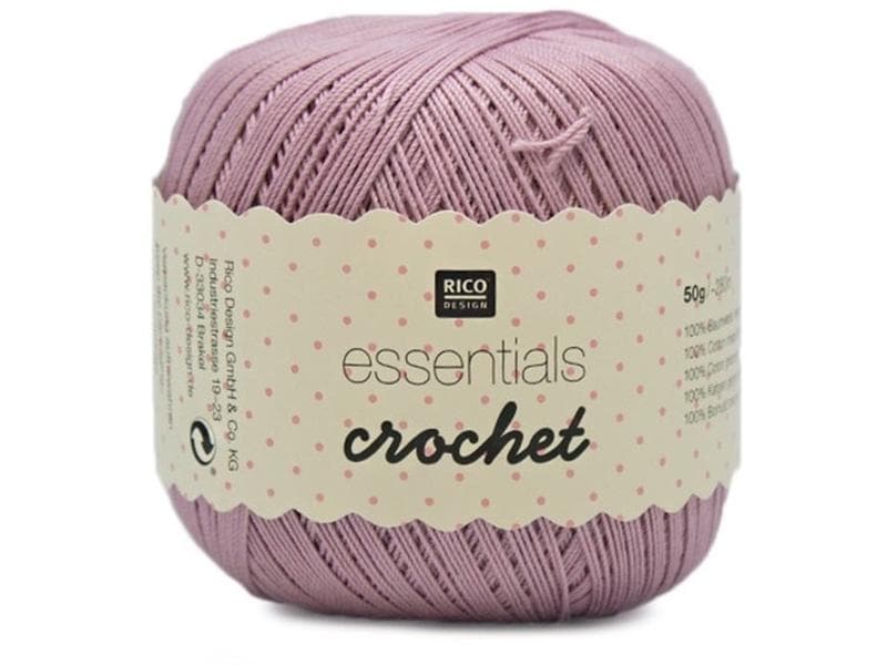 Rico Design Häkel- und Strickgarn Essentials Crochet 50 g, Häkelgarn für kreative Projekte