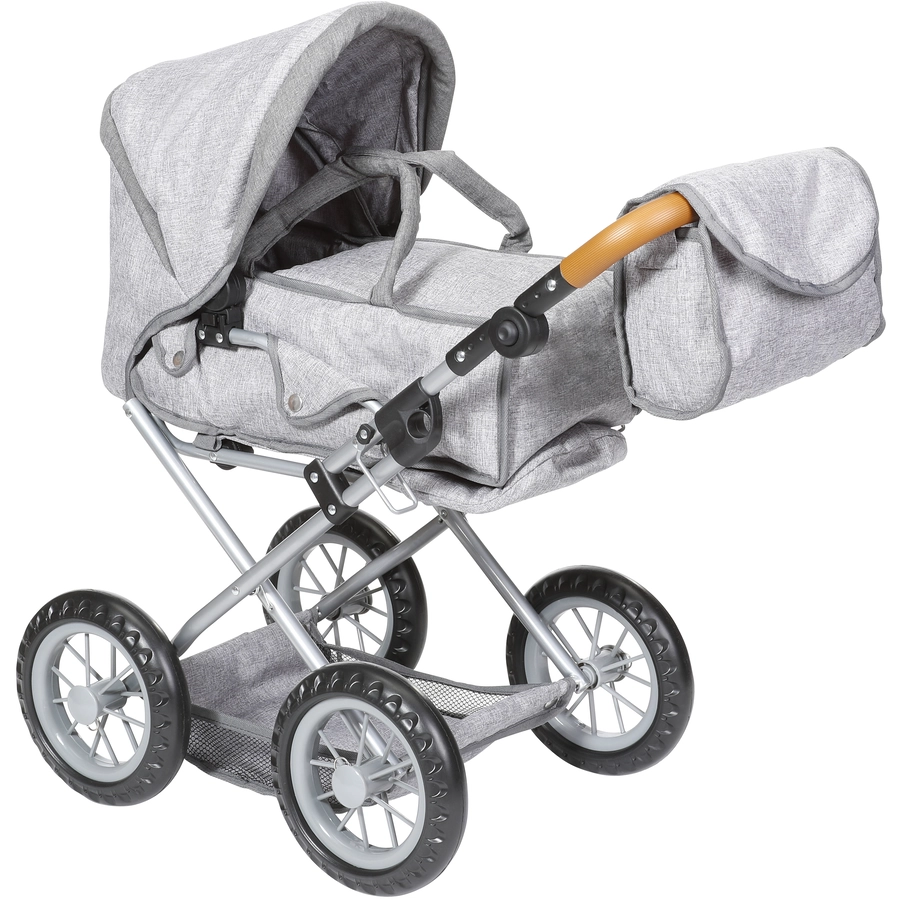 knorr toys® Puppenwagen Ruby - stone brown grau