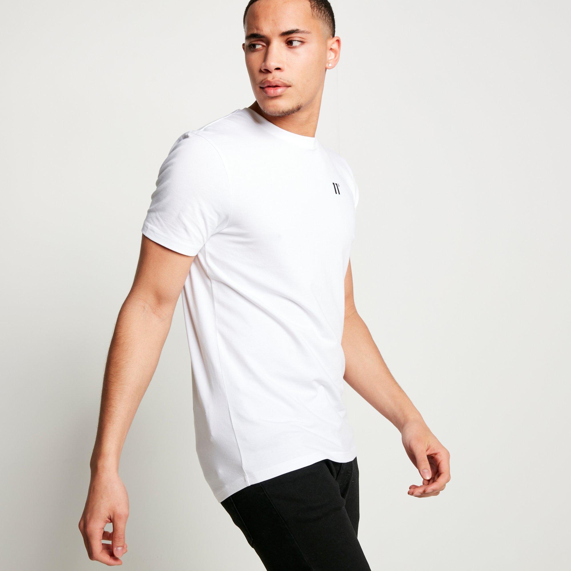 11 Degrees 11D 3 Pack Essential Muscle Fit Short Sleeve T Shirts