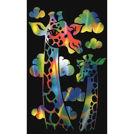 Mammut 141001 Mini Scraper Kratzbild Giraffen, regenbogen