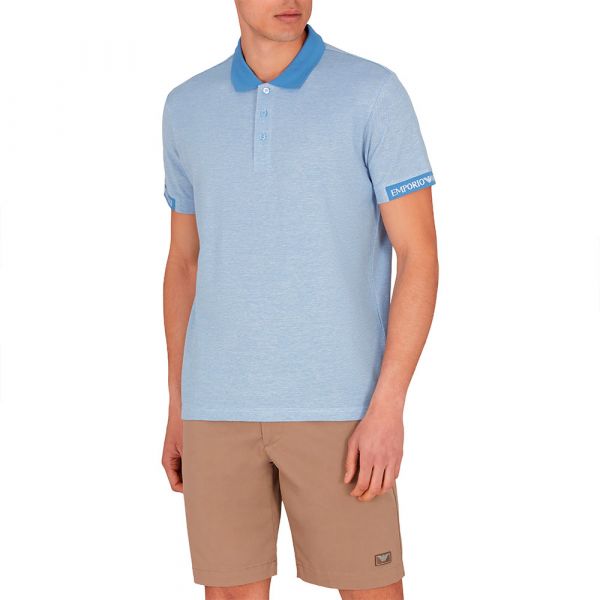 Emporio Armani para Homem Pólo Azul de Manga Curta Xl