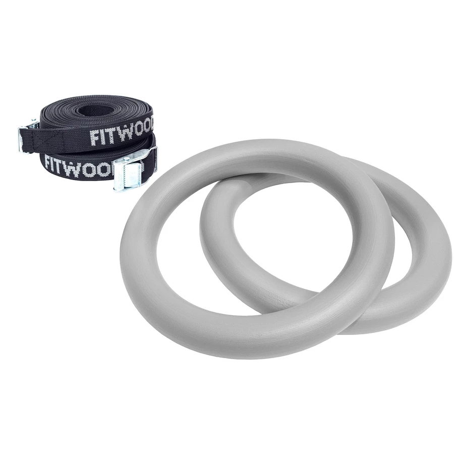 Fitwood ULPU MINI Turnringe, grau - schwarze Riemen