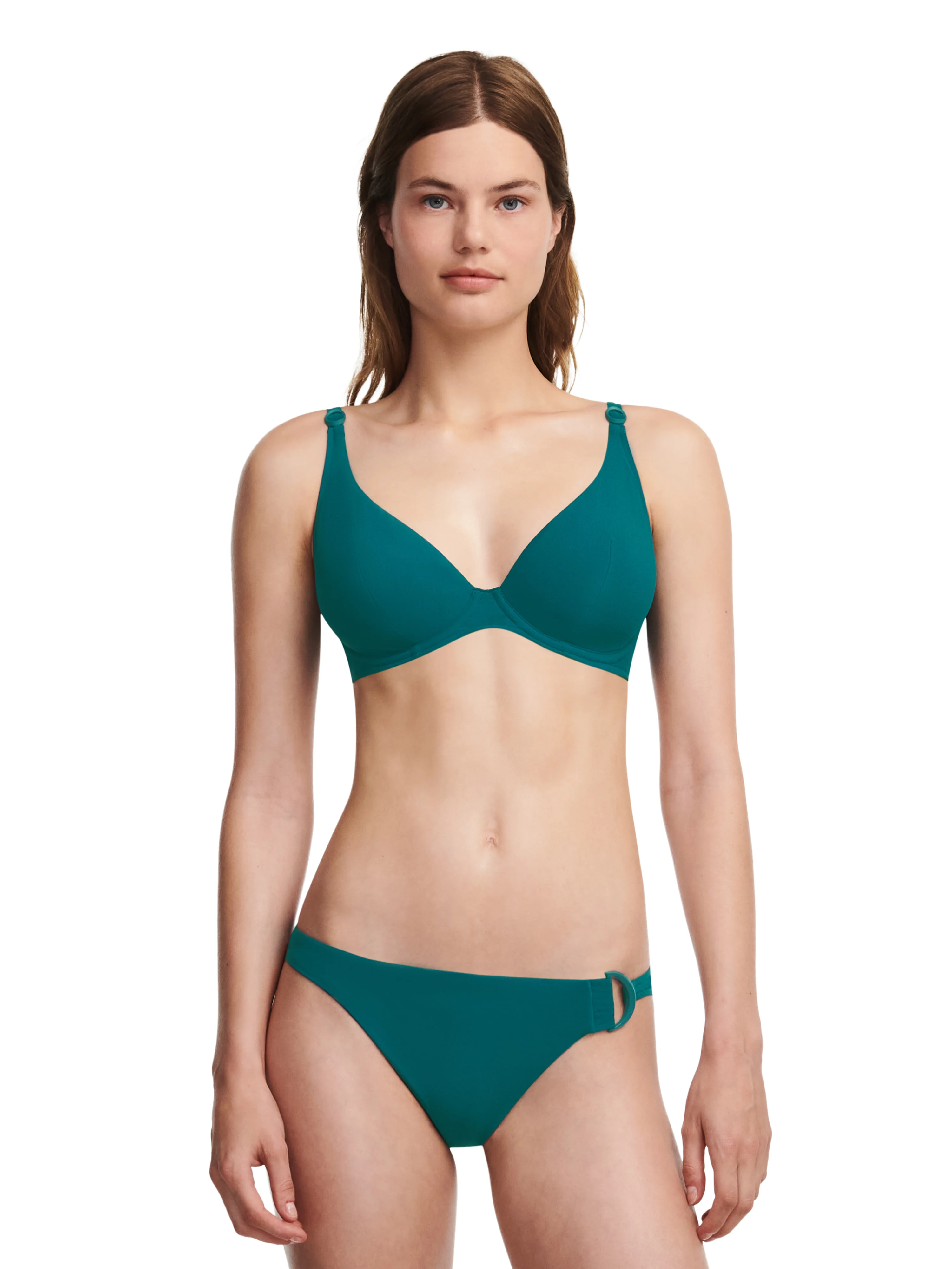 CELESTIAL - Haut de maillot de bain plongeant bretelles multi-positions | Vert