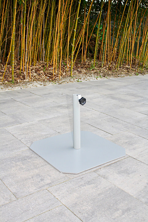 Pied de parasol FIT en acier laqué gris