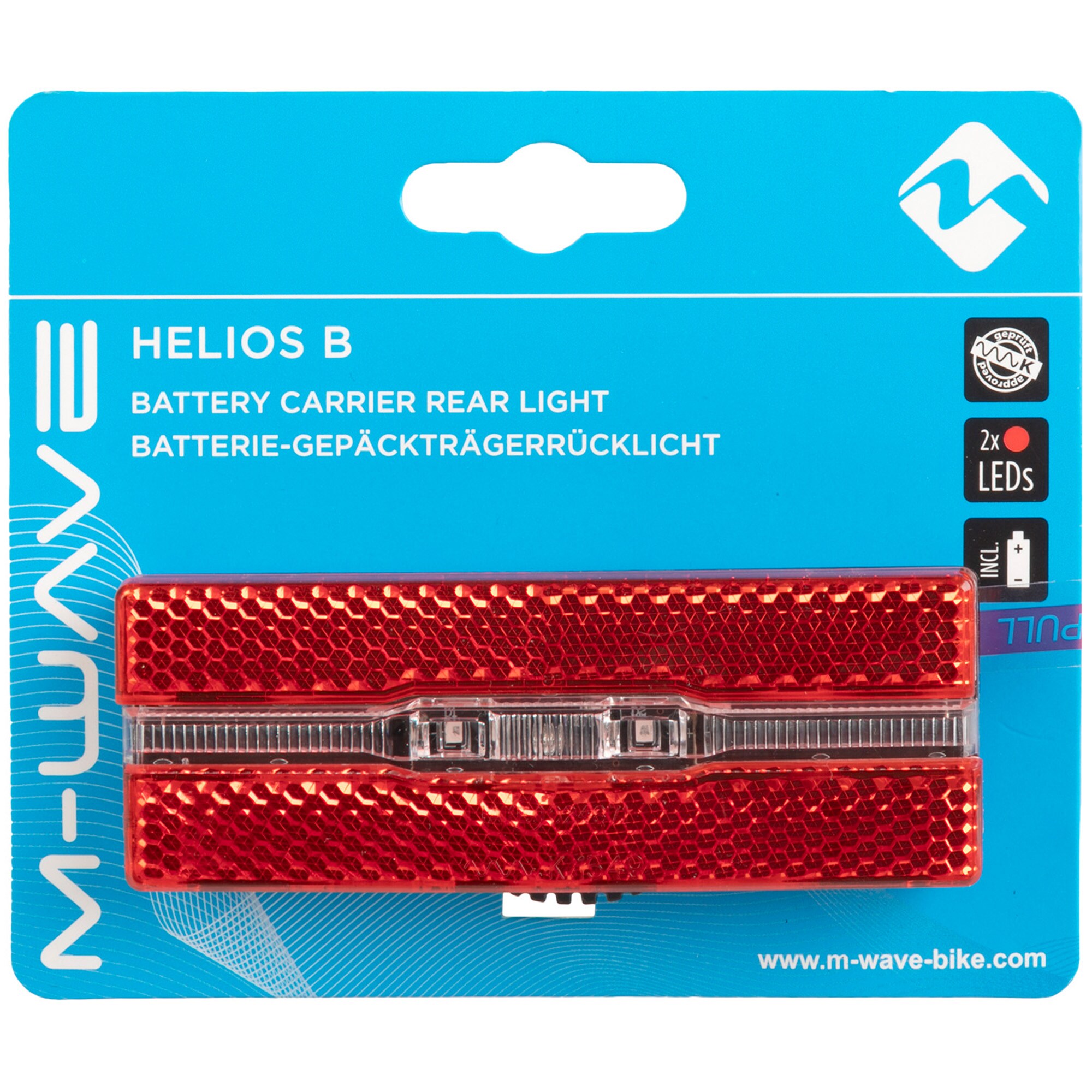 M-Wave Helios B Rücklicht Fahrrad E-Bike Licht Fahrradlicht StVZO Fahrradrücklicht