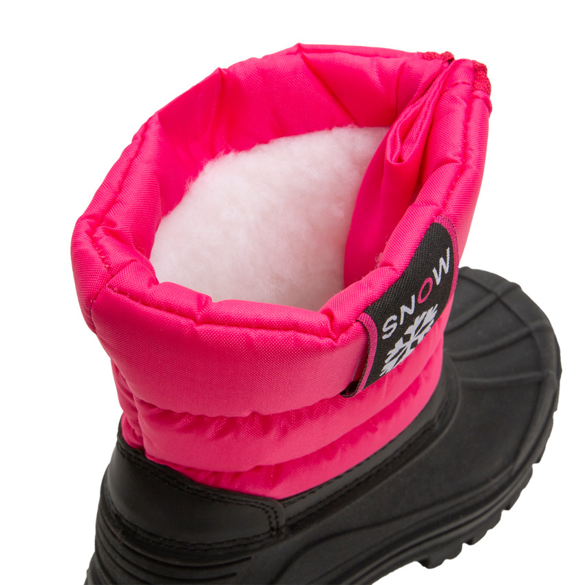 Après-ski à col matelassé zippé et coque caoutchouc du 24 au 27