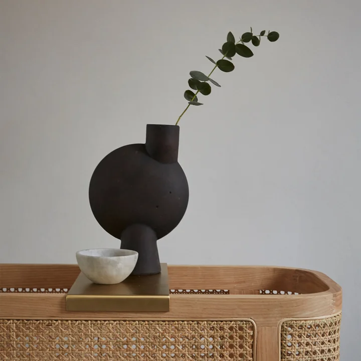 101 Copenhagen - Sphere Vase Bubl Medio, schwarz