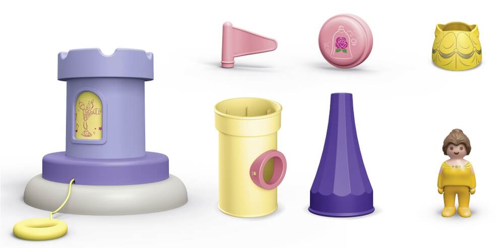 PLAYMOBIL 71458 1.2.3 & Disney: Belles Spielturm mit Melodie