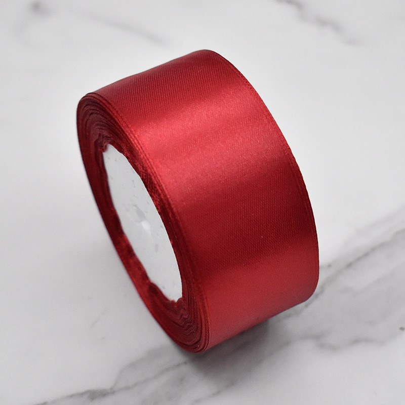 (4cmx20m) Satin Geschenkband DIY Deko Band für Geburtstage / Hochzeiten / Weihnachten - Rot