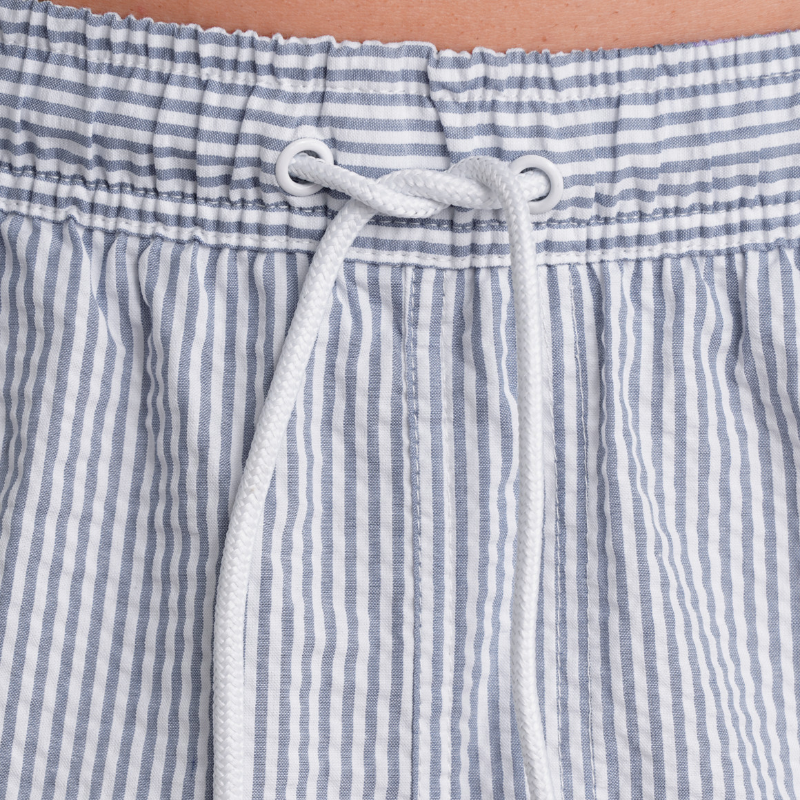 VanVaan Herren Badeshorts aus Seersucker-Gewebe blau