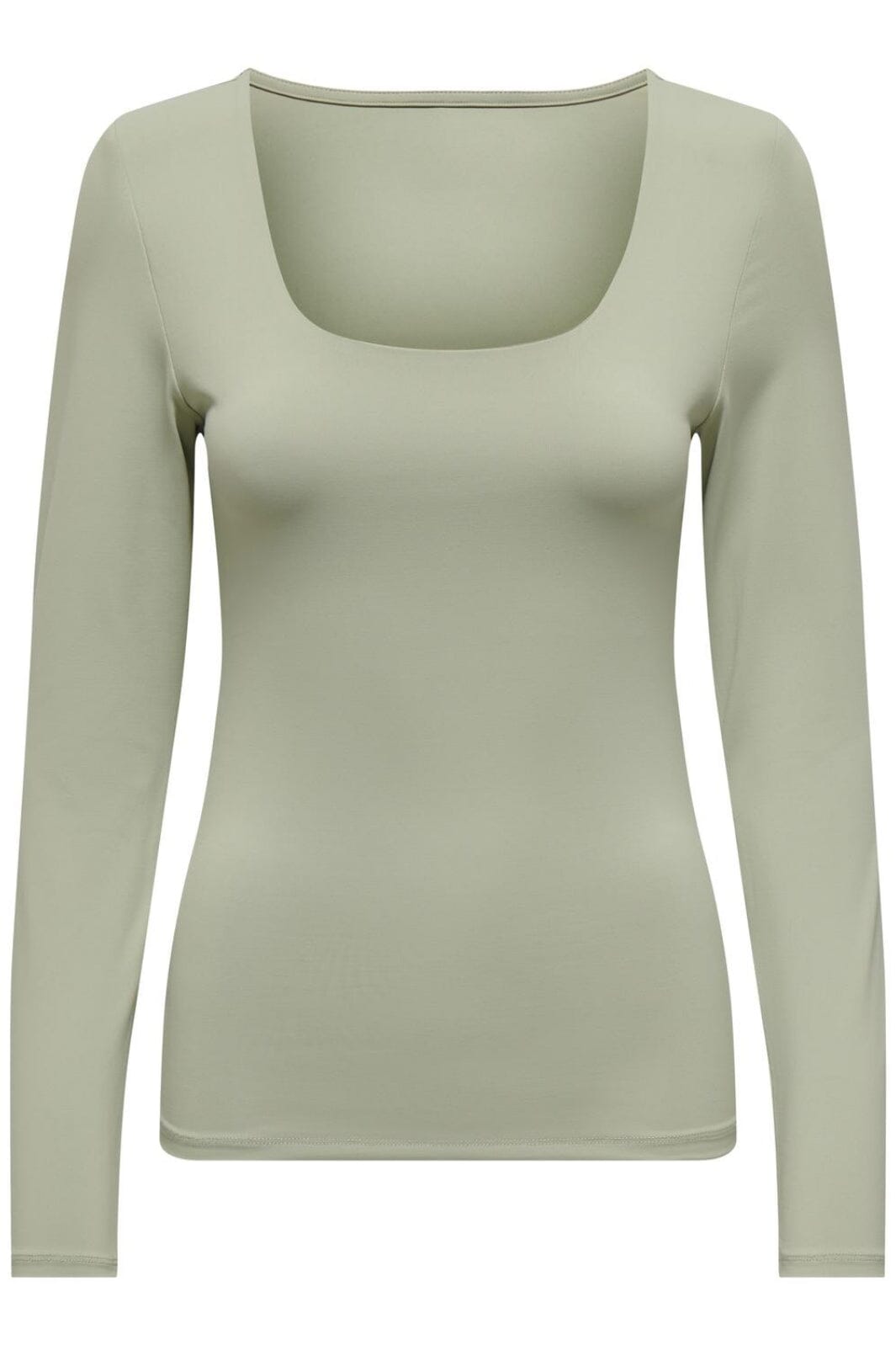 Only Onlea L/S 2-Way Deep Neck Top 4597726 desert sage