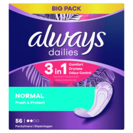 Always Dailies normal fresh & protect inlegkruisjes groot