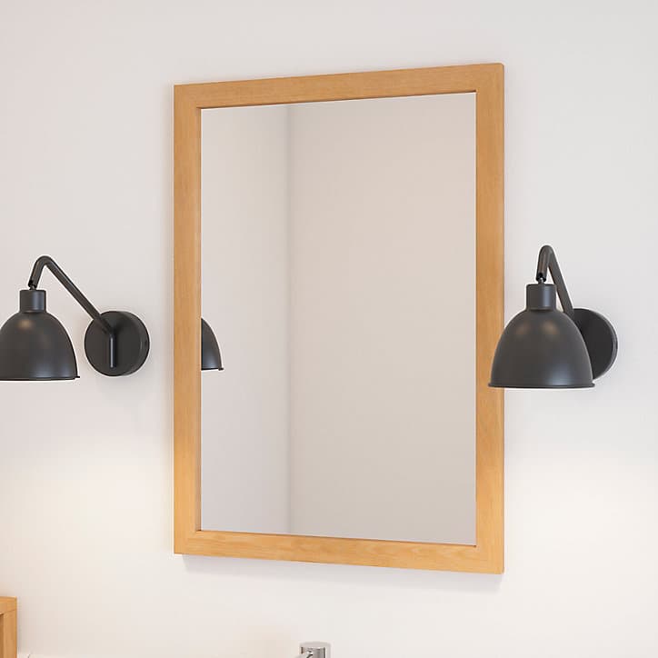 Miroir GoodHome Perma bois 50 x 70 cm