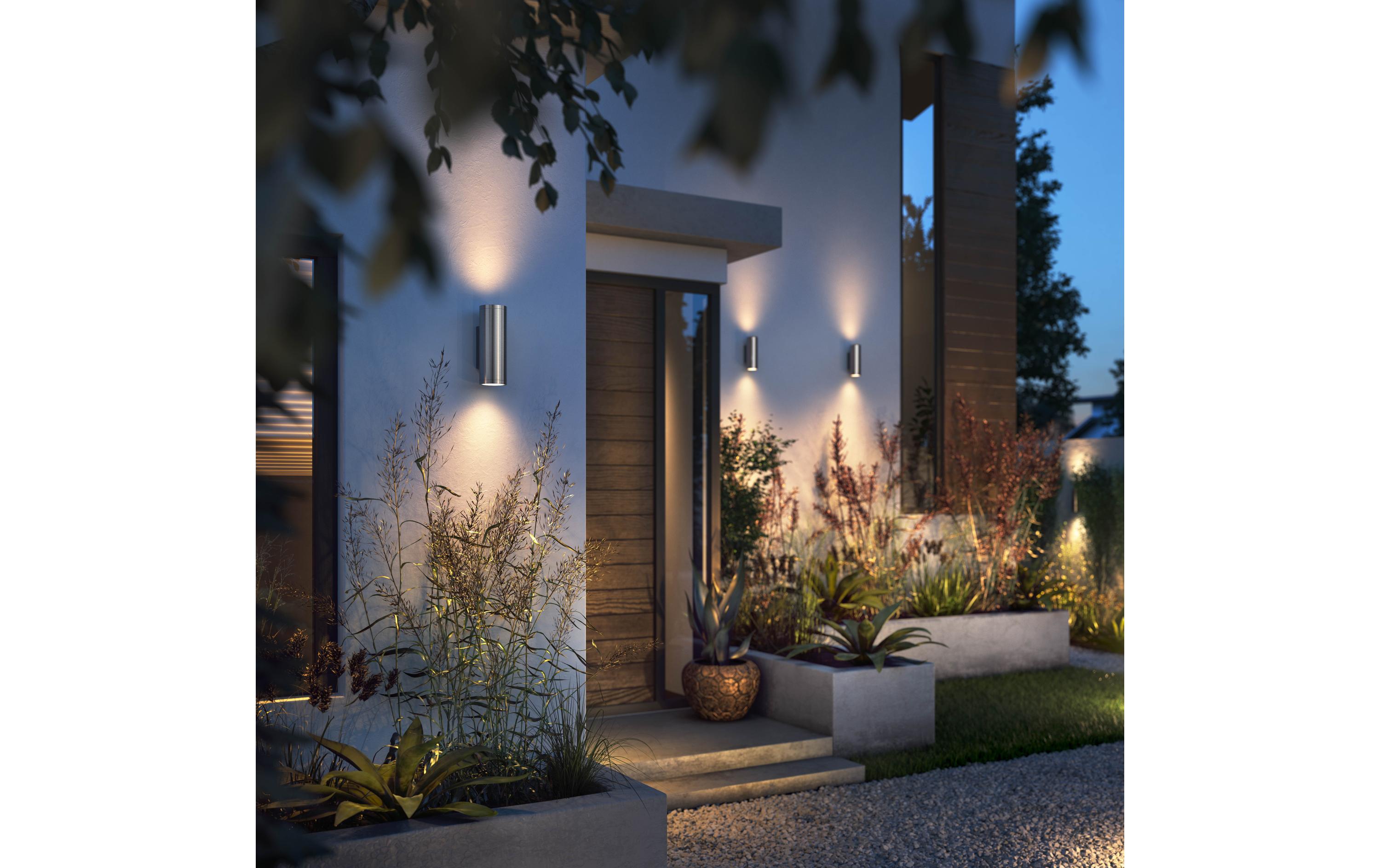 White & Color Ambiance Outdoor Appear Wandleuchte Edelstahl<br>Wandleuchte für den Aussenbereich