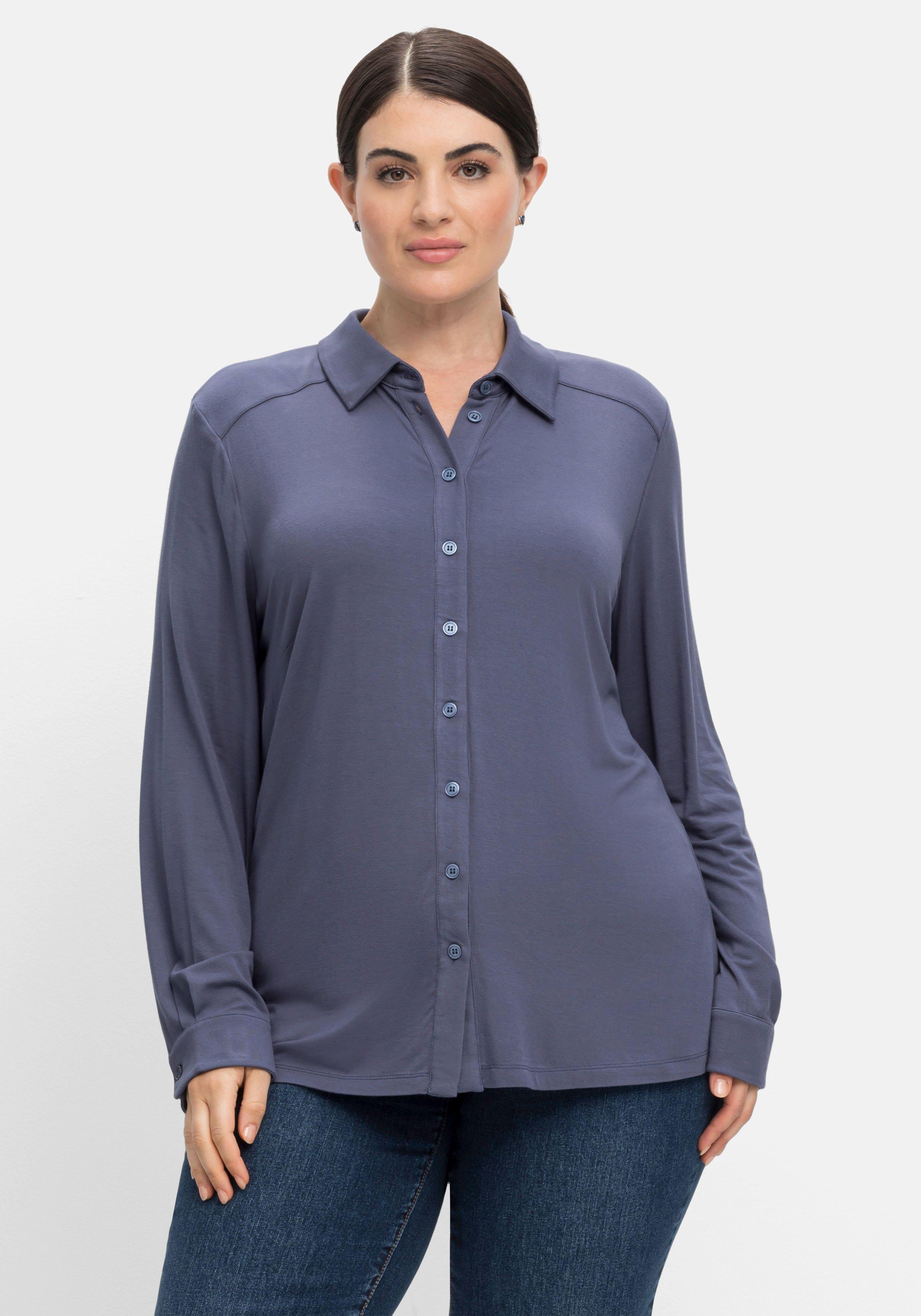 Shirtbluse mit Hemdkragen, aus Viskose