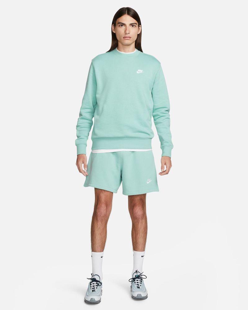 Sweat-shirt Nike Sportswear Club Fleece Vert & Blanc pour homme