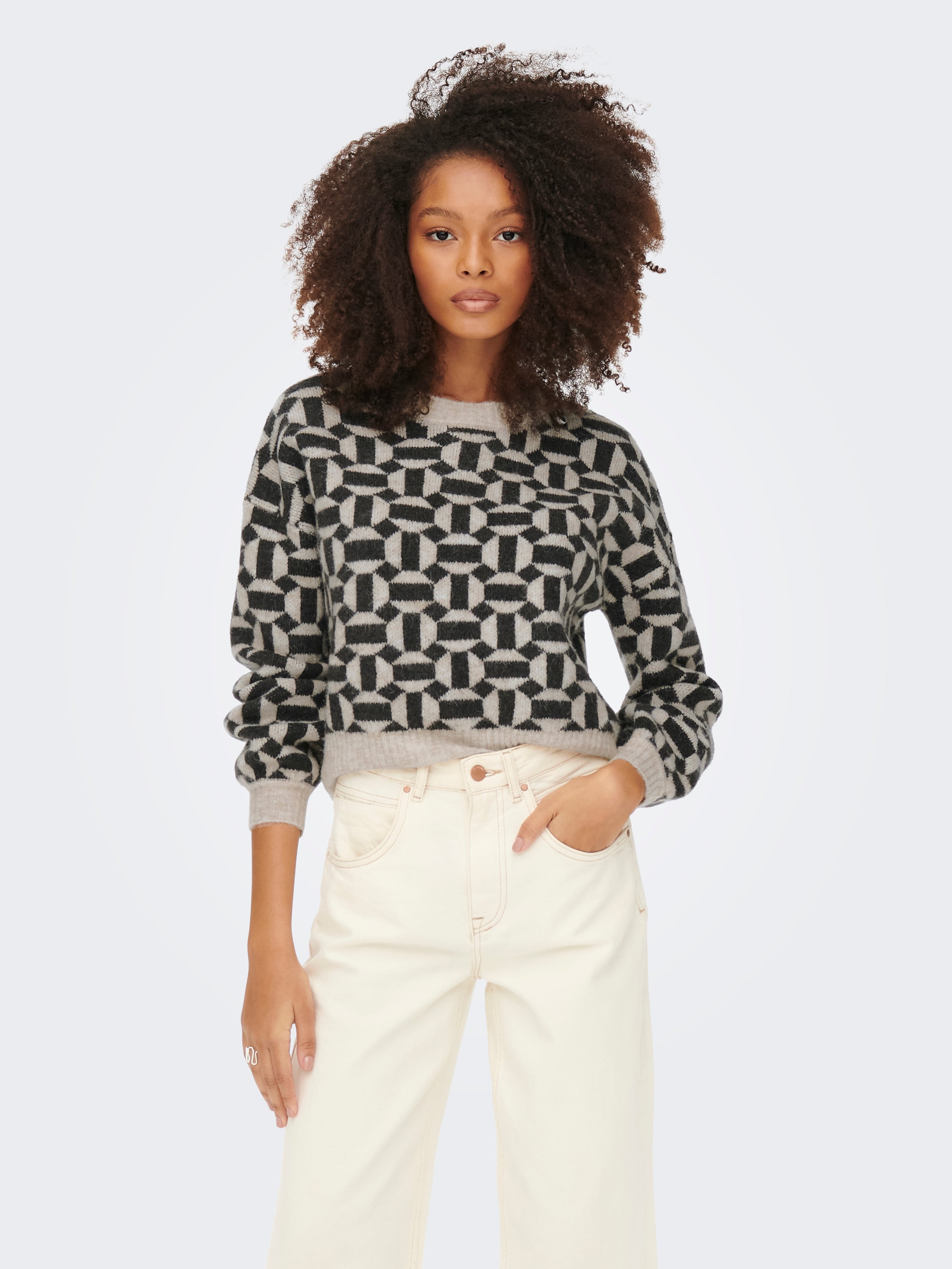 ONLGEO Strickpullover Oatmeal