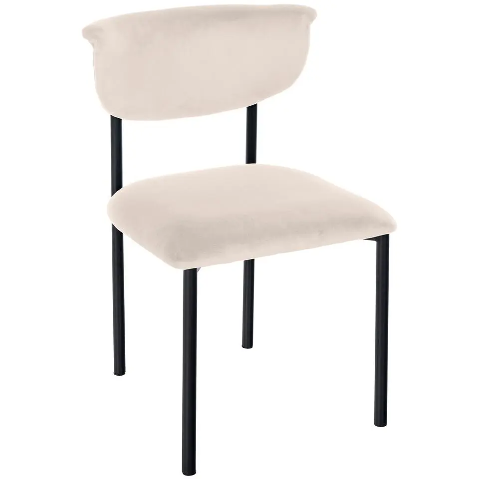 CLP Eetkamerstoel Gambell Fluweel - creme