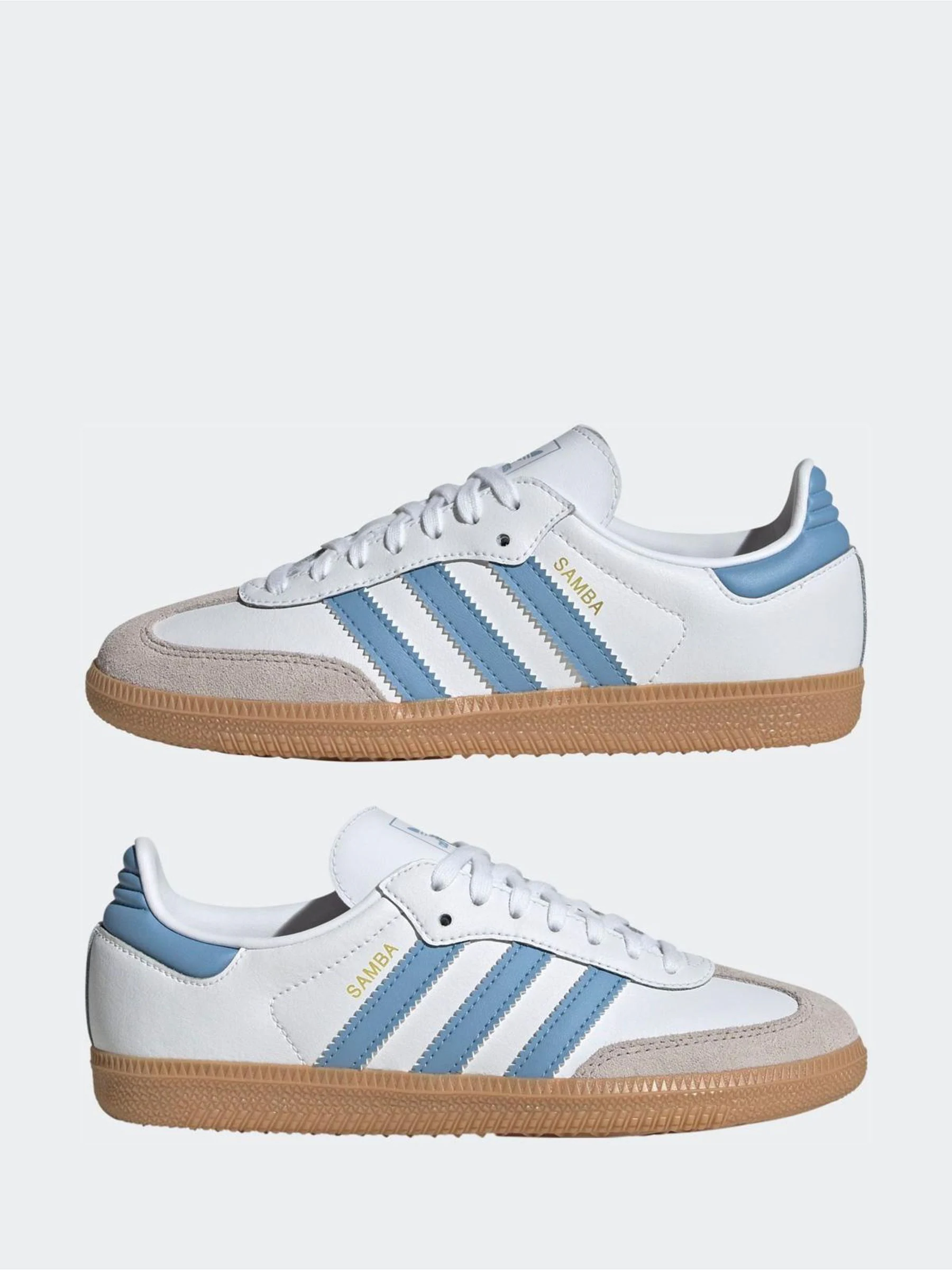 Wit/blauw/grijs - adidas Originals Samba OG Junior Trainers