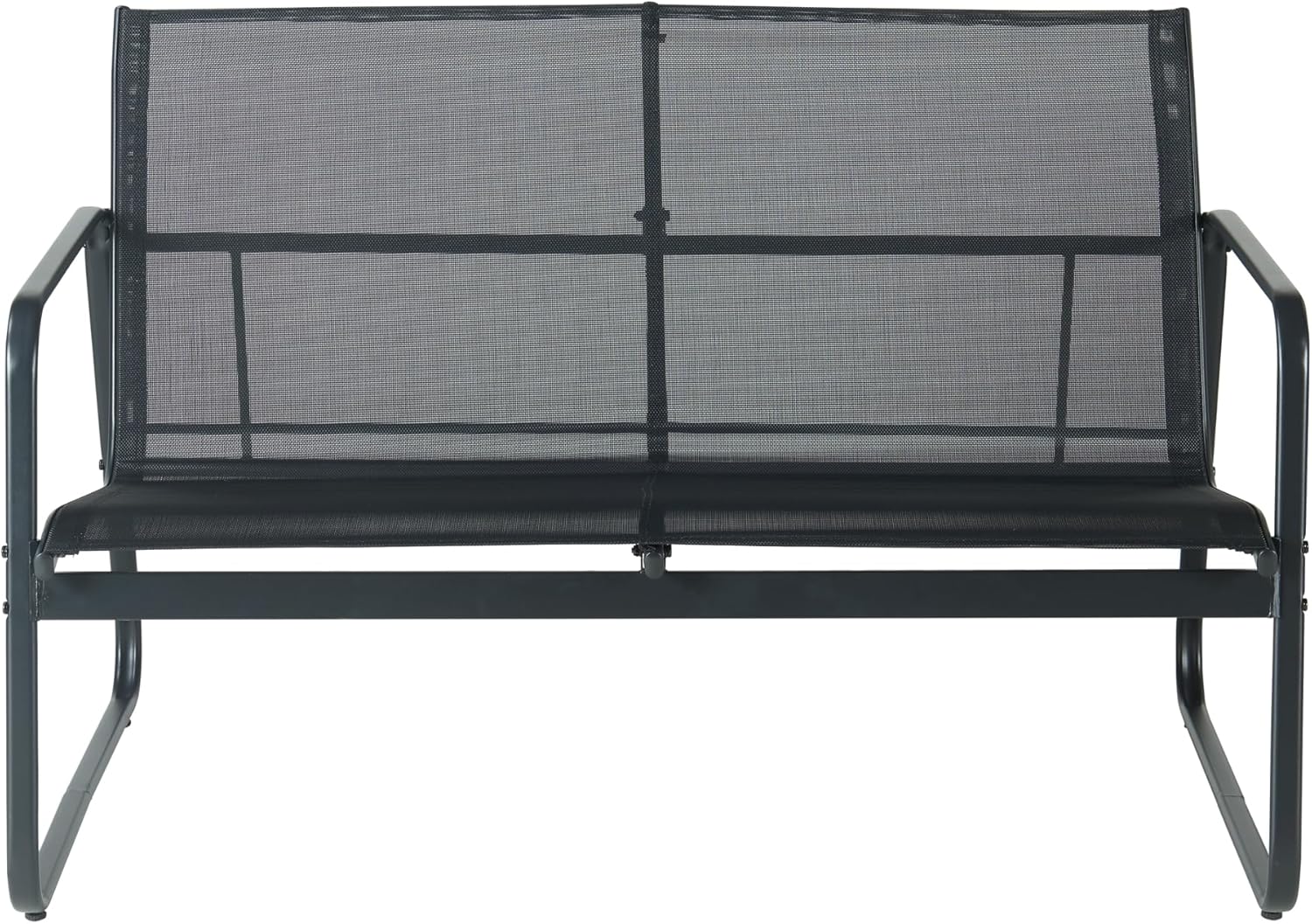 casa.pro Gartenmöbel-Set Anzi 4-TLG. Outdoor Sitzgruppe Schwarz Balkonmöbel Set aus 1 Tisch, 1 Bank, 2 Stühle Terrasse Loungemöbelset wetterfest