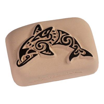 LaDot - Pierre pour tatouage éphémère - en céramique - taille M (2 x 4 cm) - dauphin
