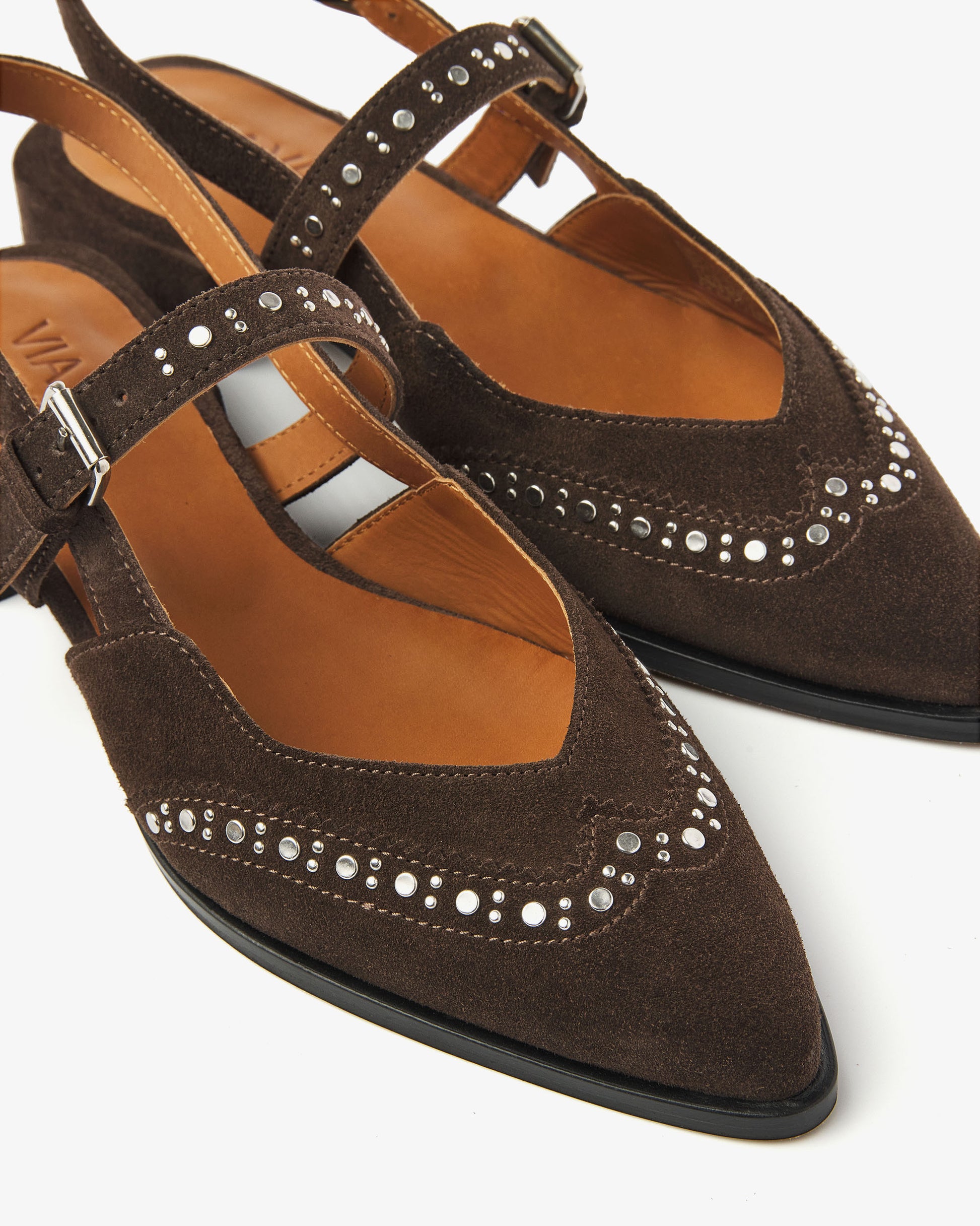 VIA VAI bruine slingbacks Jazz Yael