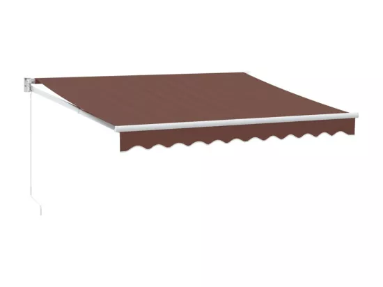 Auvent manuel rétractable marron 300x250 cm