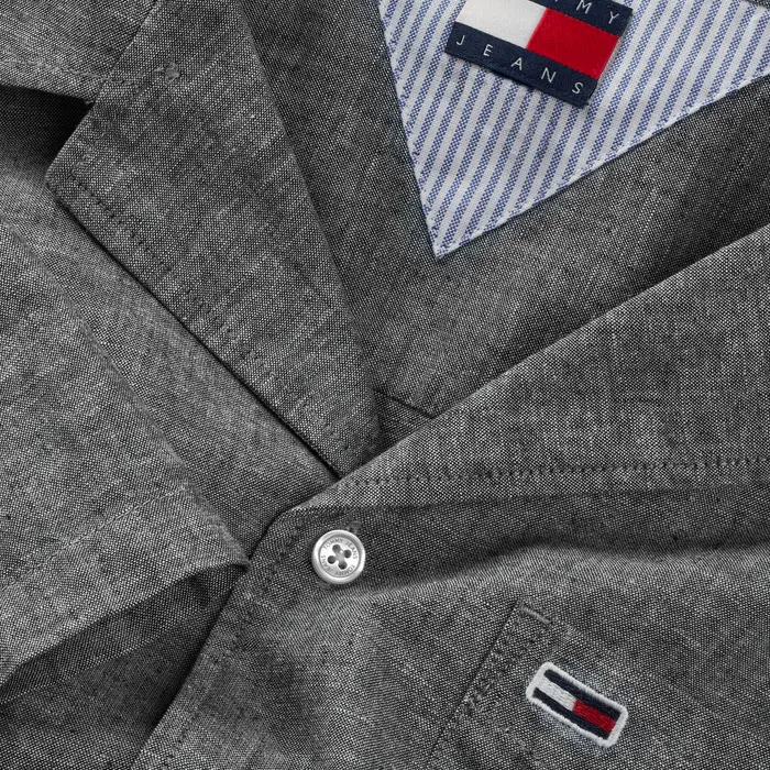 Tommy Hilfiger Regular Fit Linnen Blend SS Overhemd Heren