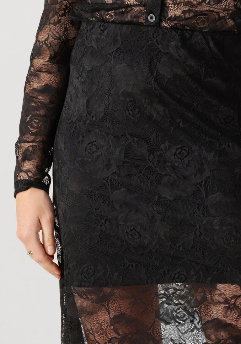 zwarte gestuz maxirok gzleala skirt