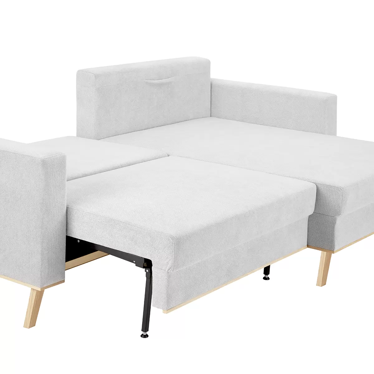 Ecksofa Carini 125x143 Hellgrau