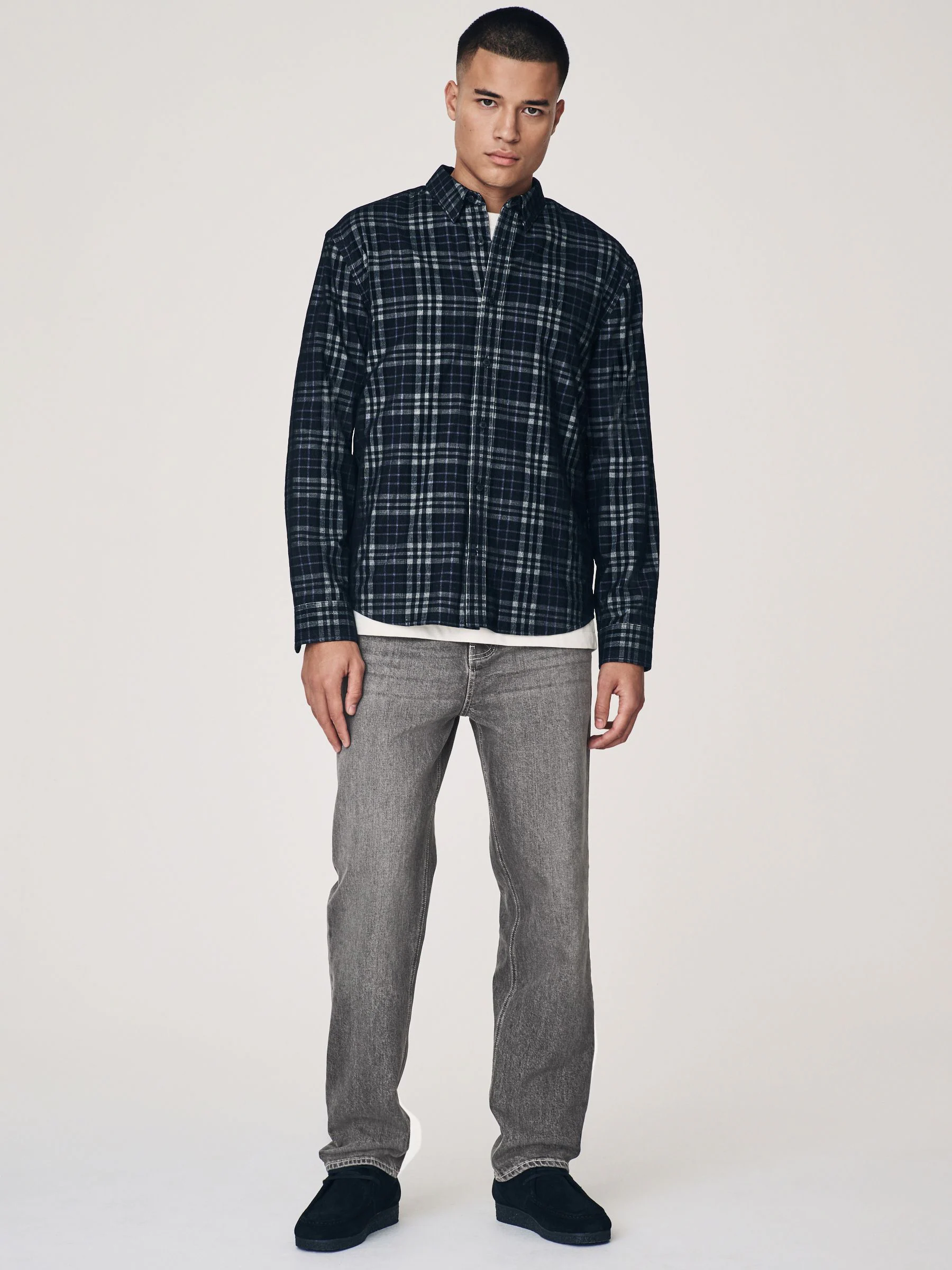 Grijs - Straight fit - Vintage wash denim jeans