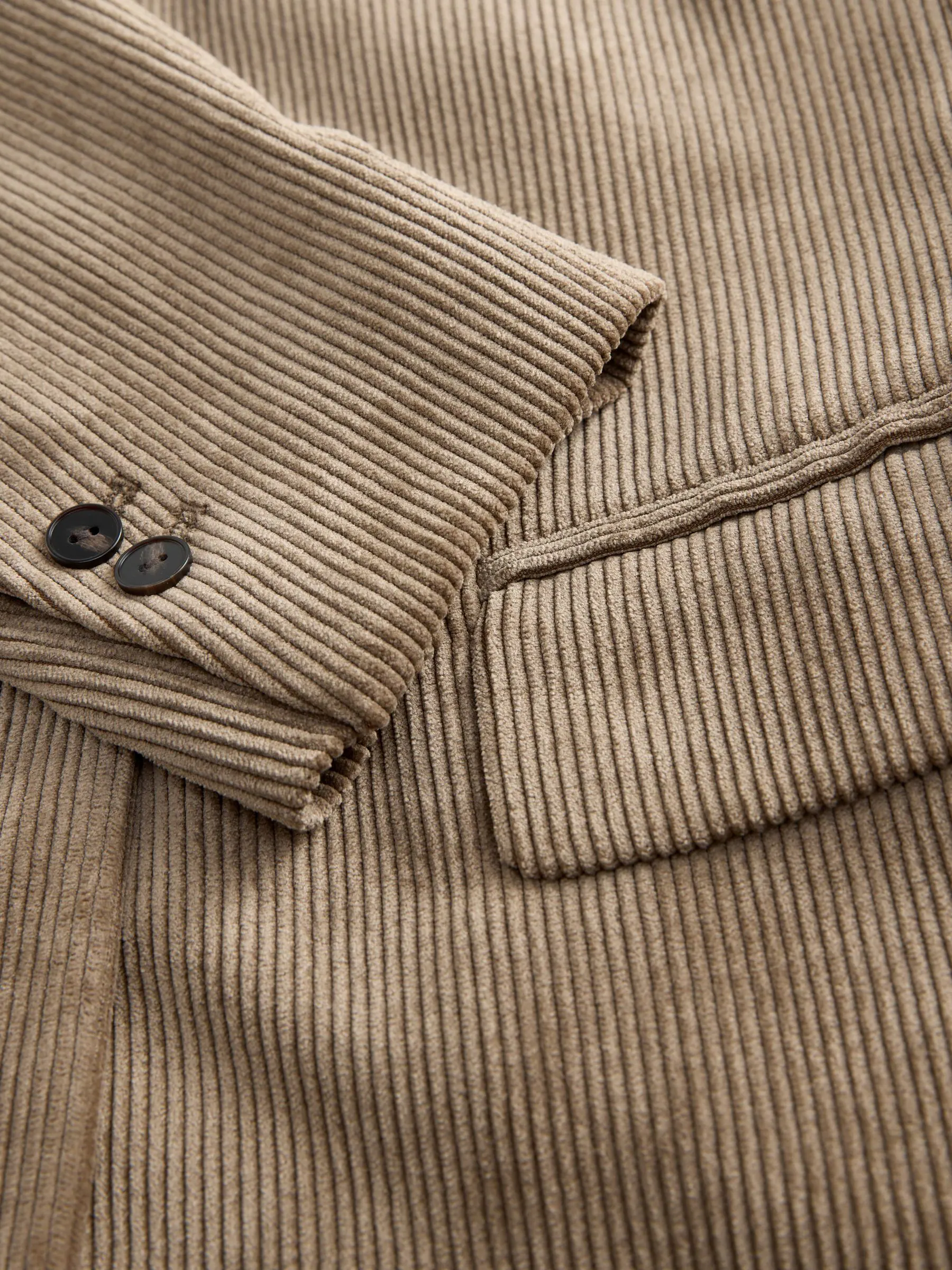 Kakigroen - Corduroy blazer met enkele rij knopen