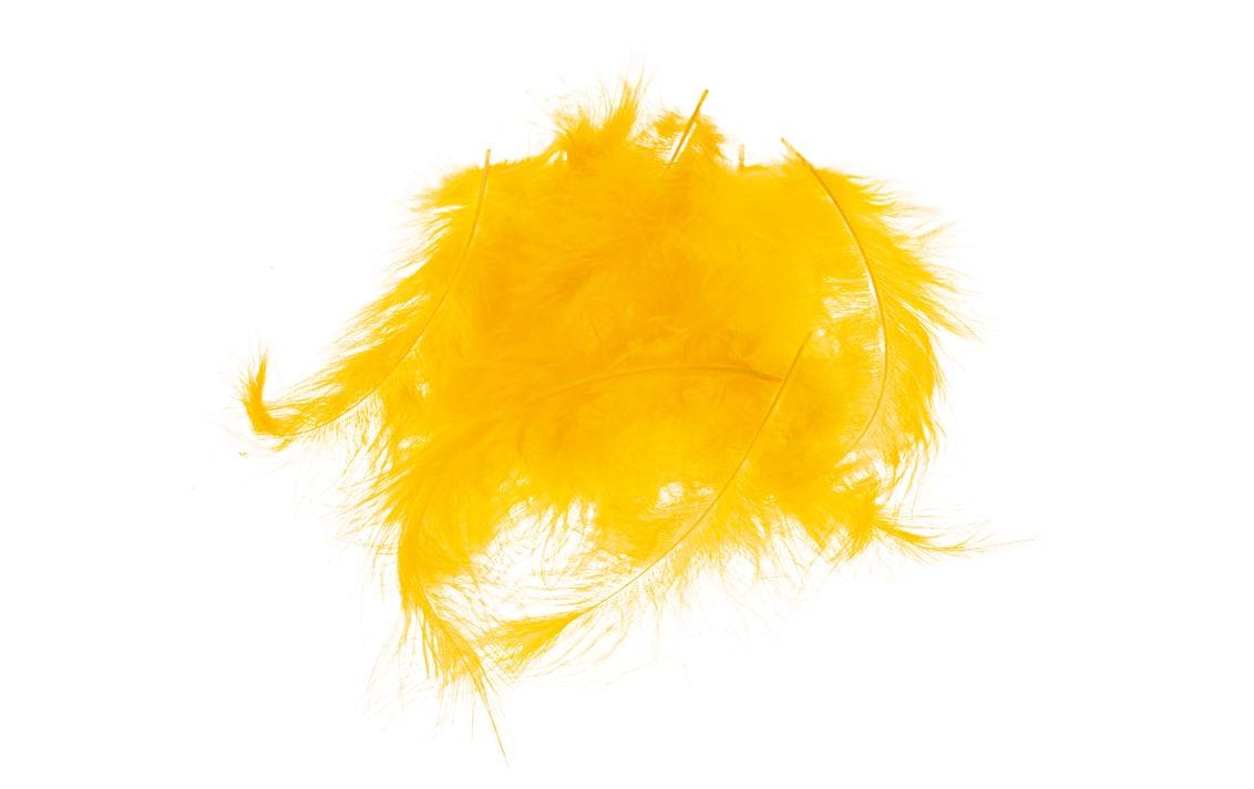 Marabufedern 45g, OrangeGrosse, weiche Federn zum Dekorieren
