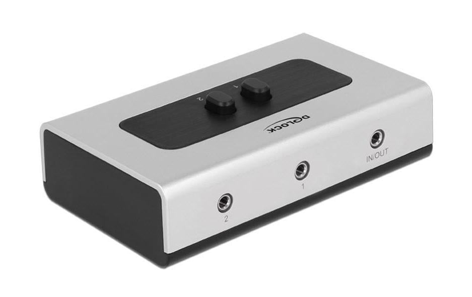 Switchbox 2 Port 3.5mm Klinke, manuelUmschalter für Audiogeräte, Klinke 3.5 mm