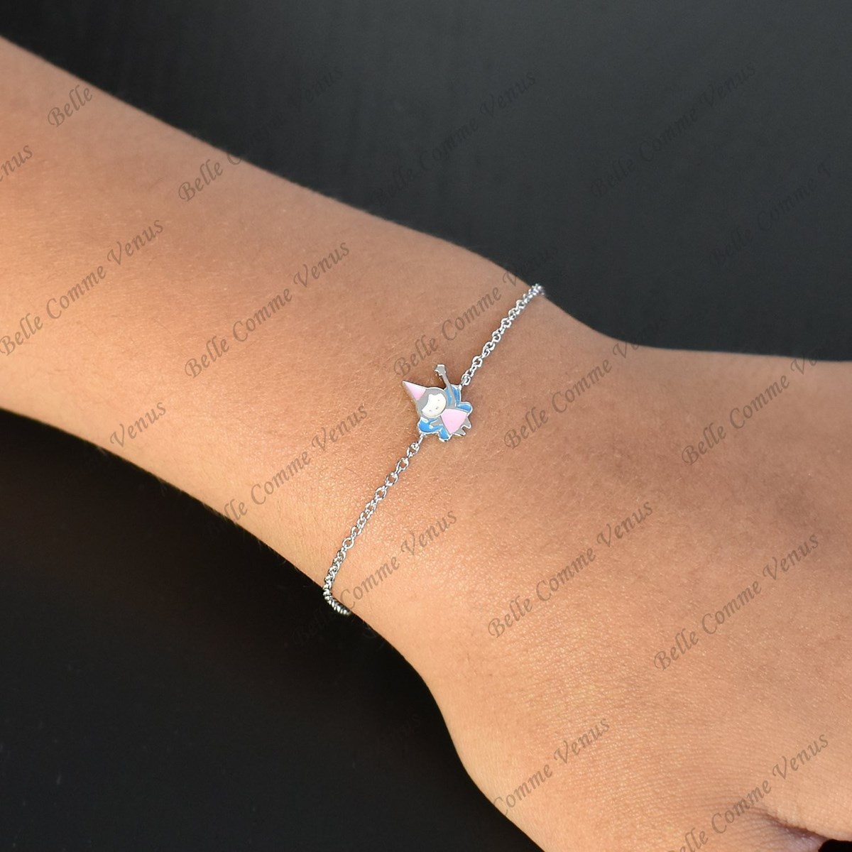 Bracelet fée émail coloré Argent 925 Rhodié