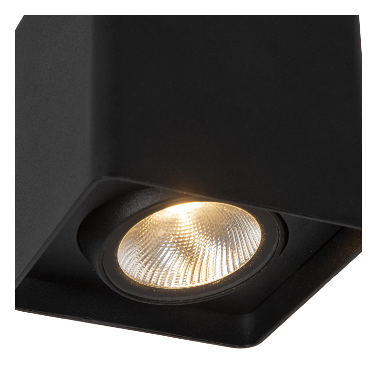 Lucide Leeds plafondlamp LED buiten IP54 zwart