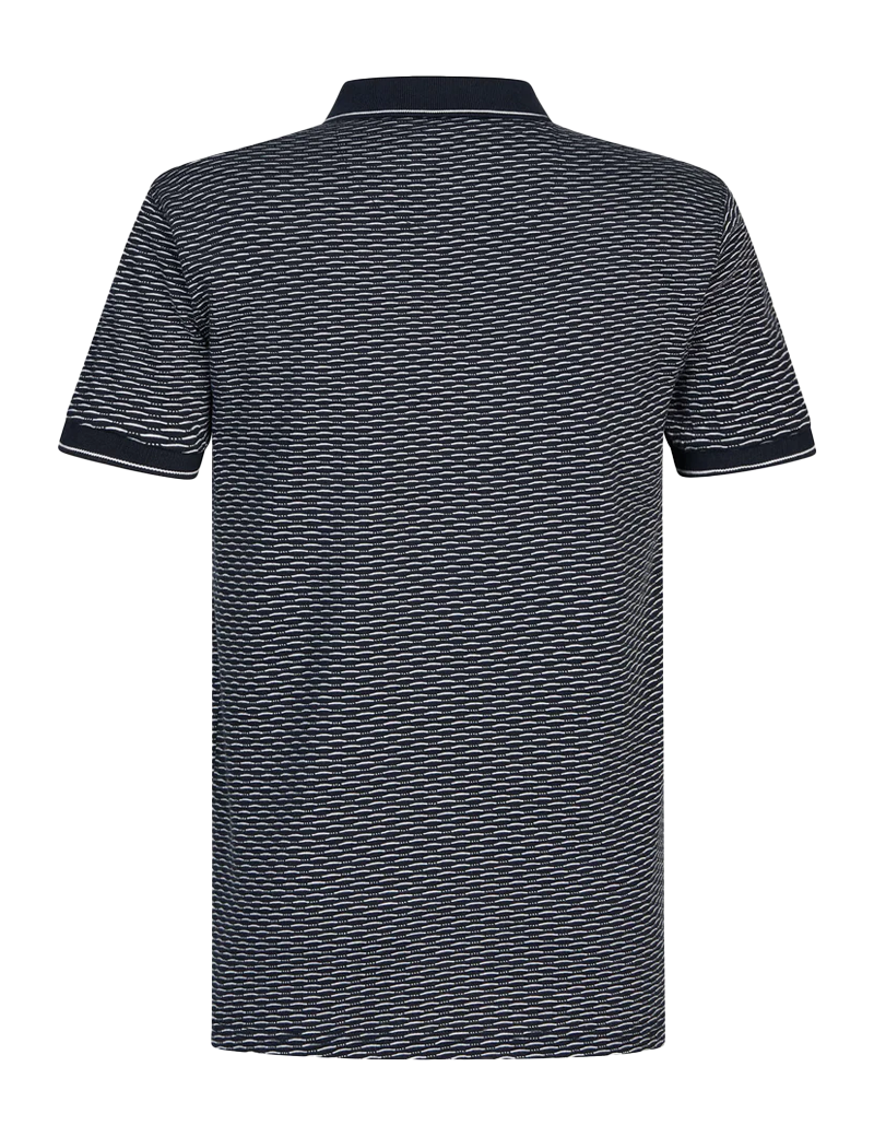 PETROL IND POLO HOMME MANCHES COURTES MAILLE MARINE