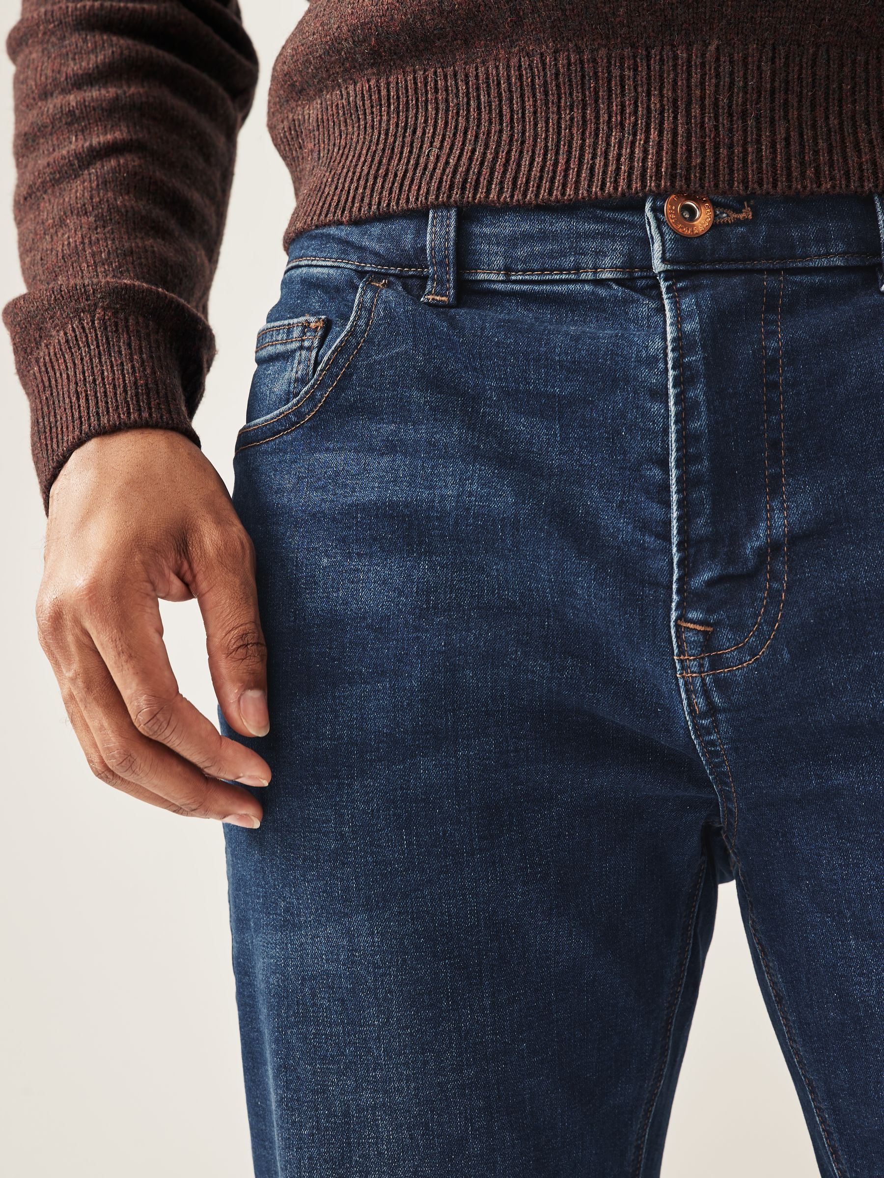 Normaal blauw - Klassieke stretchy jeans