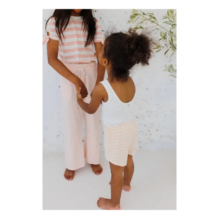 Búho Combishort Rayée Eponge | Saumon