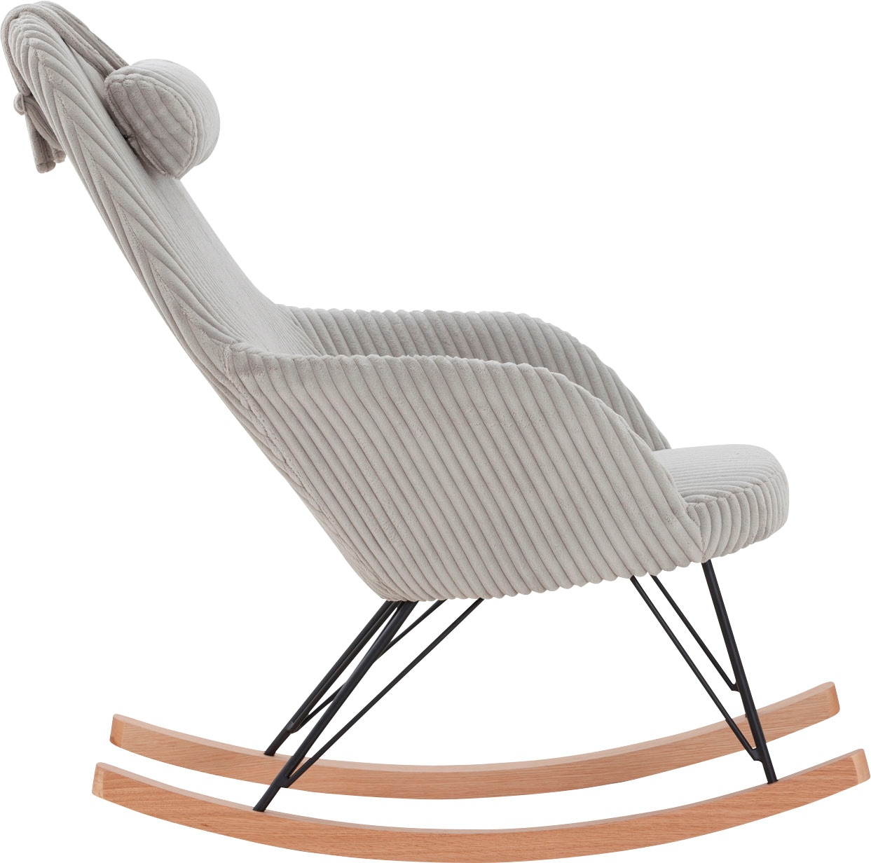 SalesFever Schaukelstuhl »Entspannung pur« () Bezug in moderner Cord-Optik