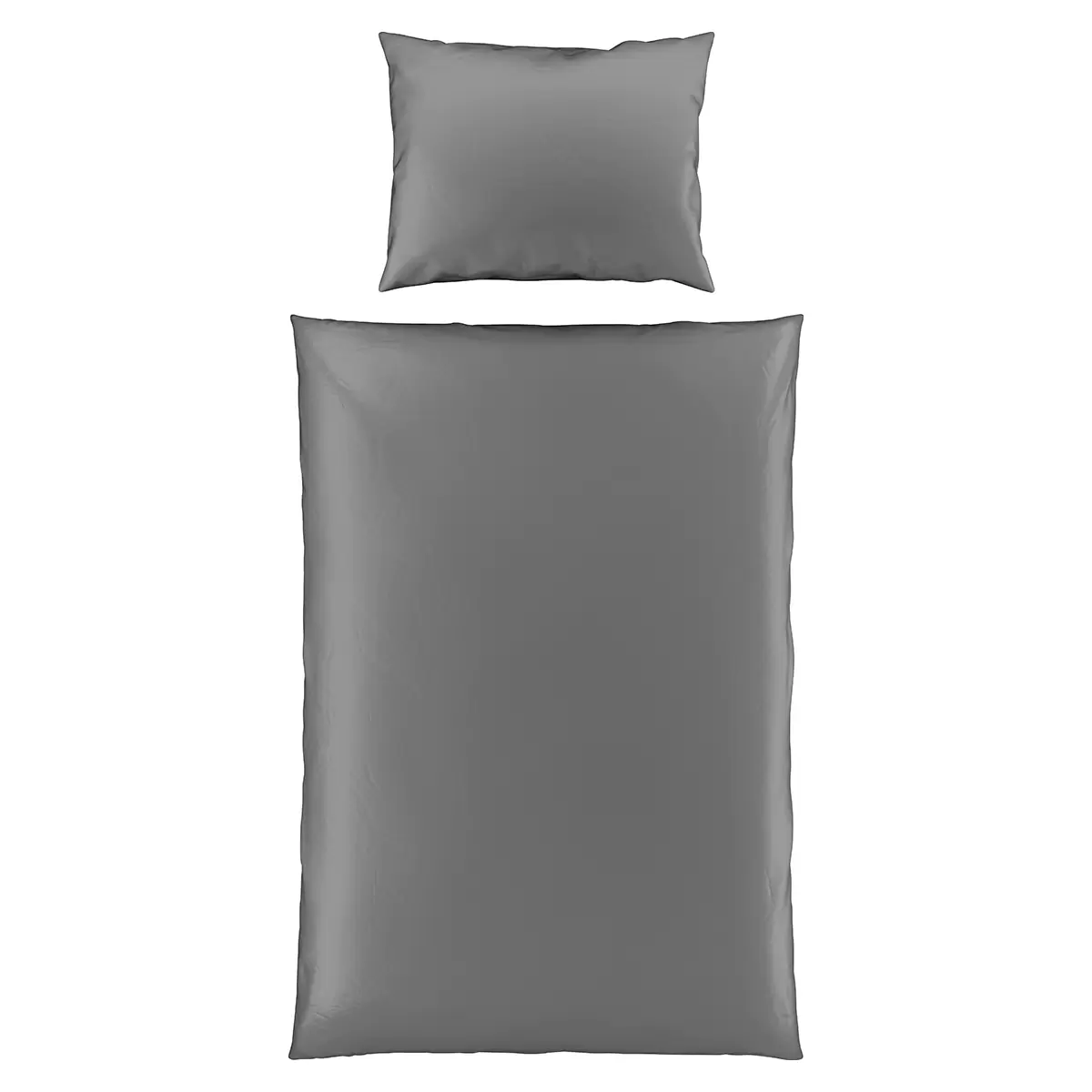 Bettwäsche-Set Satin uni Lydia Anthrazit