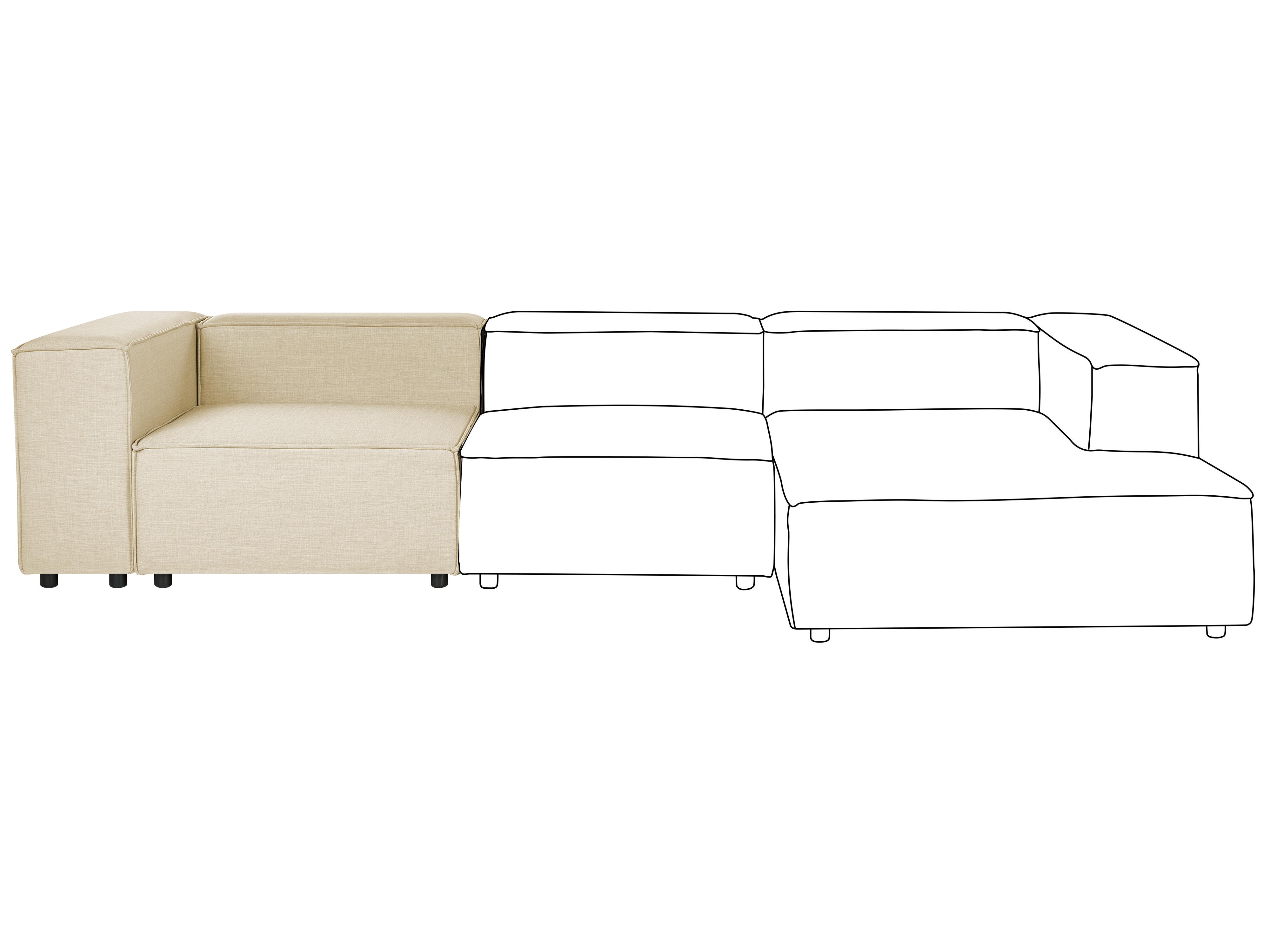 Hoekmodule APRICA Kunstlinnen Beige