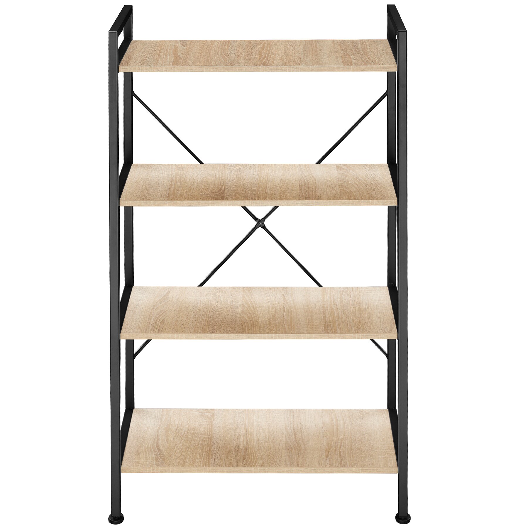 tectake® Regal, Industrial Style, mit 4 Ebenen, inklusive Kippschutz, 67,5 x 31,5 x 121,5 cm