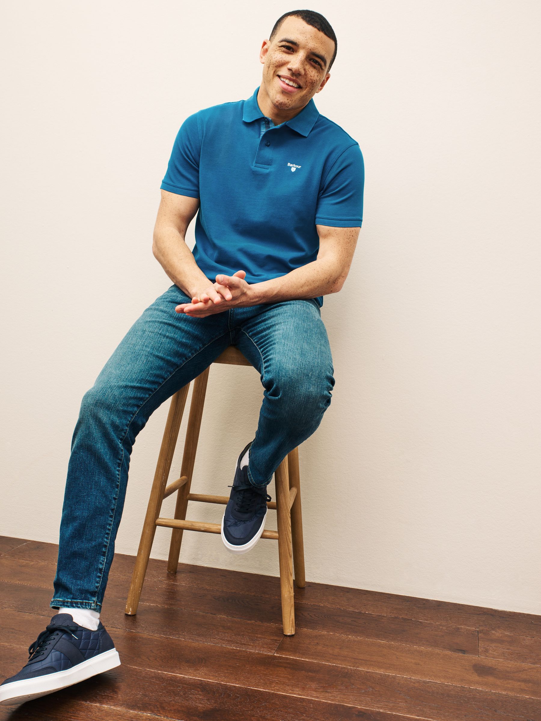 Lyons blauw - Barbour® Classic poloshirt