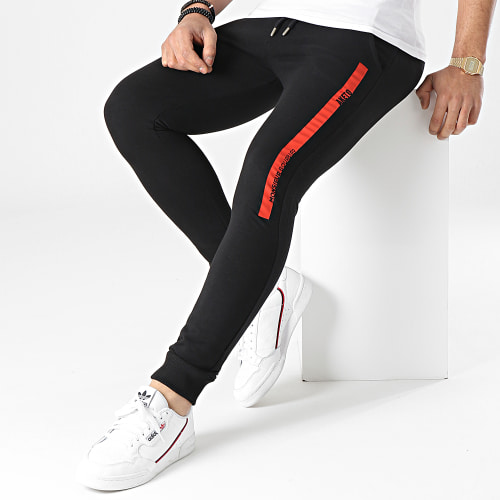 Pantalon Jogging M. Bourbier Noir Rouge
