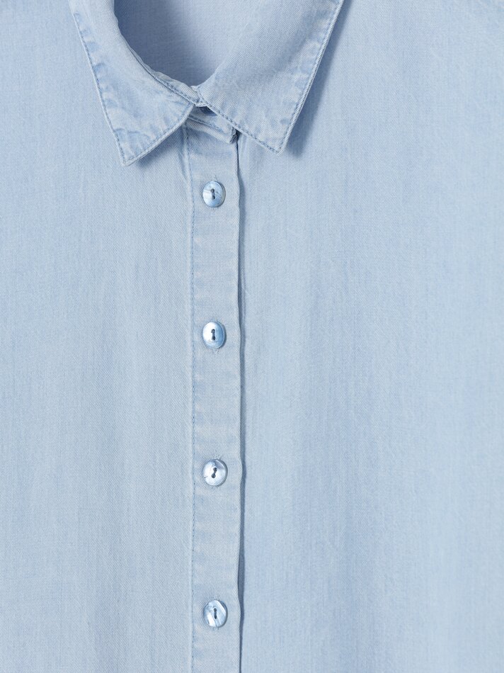 Camisa rústica de manga curta - Índigo
